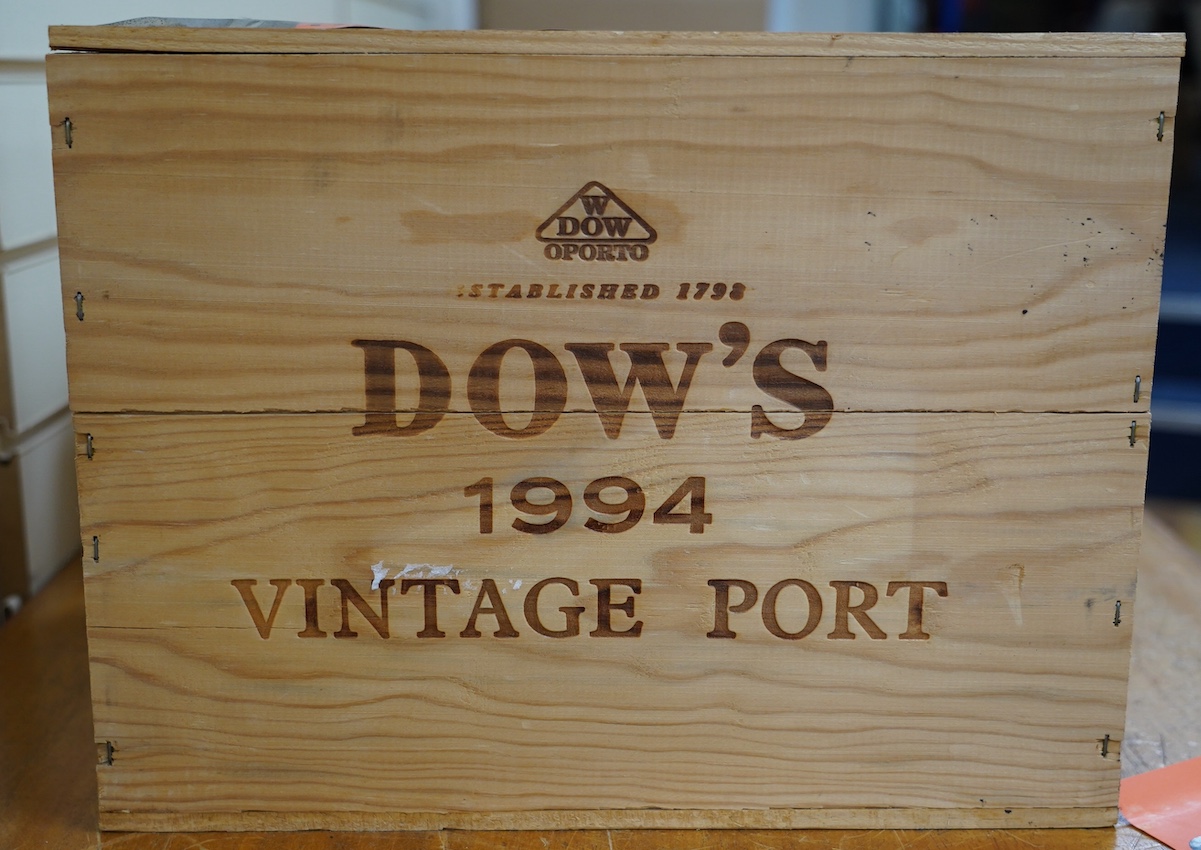 A case of twelve bottles of 1994 Dows Vintage Port, in OWC, purchased en primeur from The Wine Society. Condition - good